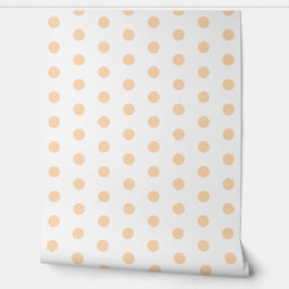 Aangepaste polka dot perzik behang