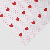 Aangepaste polka dot rode witte achtergrond monogr tissuepapier (Detail)