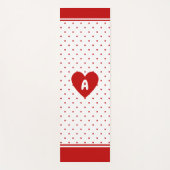 Aangepaste polka dot rode witte achtergrond monogr yogamat (Voorkant)