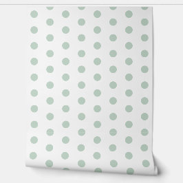 Aangepaste polka dot sage behang