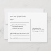 Aangepaste Polka Dot Wedding RSVP Kaarten (Achterkant)