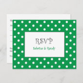 Aangepaste Polka Dot Wedding RSVP Kaarten (Voorkant / Achterkant)