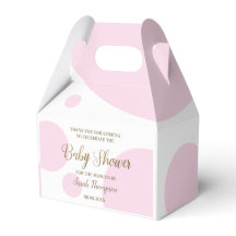 Aangepaste polkadot roze en gouden baby shower