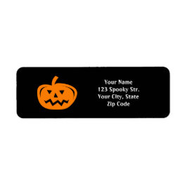 Aangepaste pomkin Halloween retouradreslabels Etiket