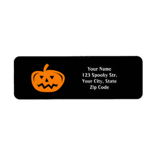 Aangepaste pomkin Halloween retouradreslabels Etiket