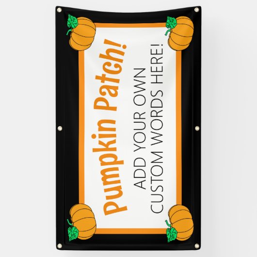 Aangepaste pomkin-patch spandoek (Verticaal)