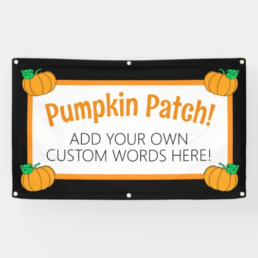 Aangepaste pomkin-patch spandoek (Horizontaal)