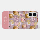 Aangepaste pompoen en bloemen geruite patroon  Case-Mate iPhone case (Achterkant (horizontaal))