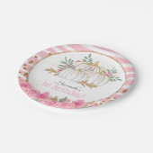 Aangepaste pompoen floral 1 september papieren bordje (Gekanteld)