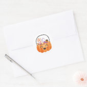 Aangepaste pompoen Halloween emmer feest sticker v (Envelop)