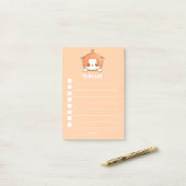 Aangepaste Pompoen Mochi takenlijst Post-it notiti Post-it® Notes (Op bureau)