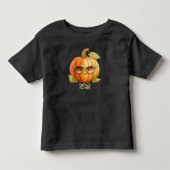Aangepaste Pompoen Mooie Waterverf Halloween Kinder Shirts (Voorkant)