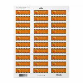 Aangepaste pompoen oranje herfst geruit vierkant p etiket (Full Sheet)