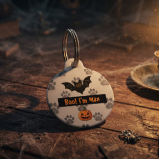 Aangepaste Pompoen Pup Halloween Boo Crew Huisdierpenning