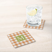 Aangepaste Pompoen Sinaasappel Groene Picknick Gin Kartonnen Onderzetters (Insitu)