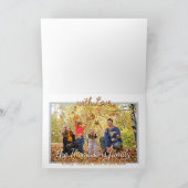 Aangepaste Pompoen Sinaasappel Groene Strepen Patr Feestdagen Kaart (Binnen)