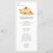 Aangepaste pompoen Thanksgiving Friendsgiving Dine Menu (Voorkant)
