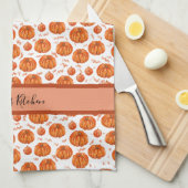 Aangepaste pompoen theedoek (Quarter Fold)