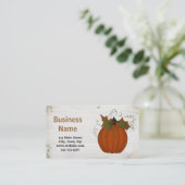 Aangepaste pompoen visitekaartje (Staand voorkant)