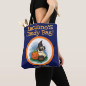 Aangepaste pompoen voor Halloween Trick or treat B Tote Bag (Dichtbij)