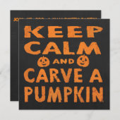 Aangepaste pompoencarving Halloween Party Invitati Kaart (Voorkant / Achterkant)