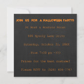 Aangepaste pompoencarving Halloween Party Invitati Kaart (Achterkant)