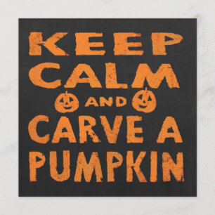 Aangepaste pompoencarving Halloween Party Invitati Kaart
