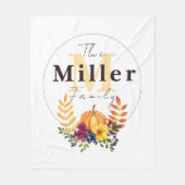 Aangepaste pompoenflorale pompoen fleece deken (Voorkant)