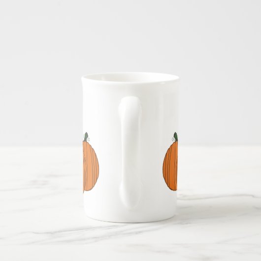 Aangepaste pompoenMok Porselein Kop (Achterkant)