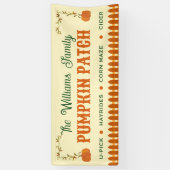 Aangepaste pompoenveld banner, herfstfeest bord spandoek (Verticaal)