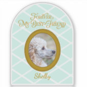 Aangepaste Poodle Foto & Naam Sticker Voor Altijd (Voorkant)