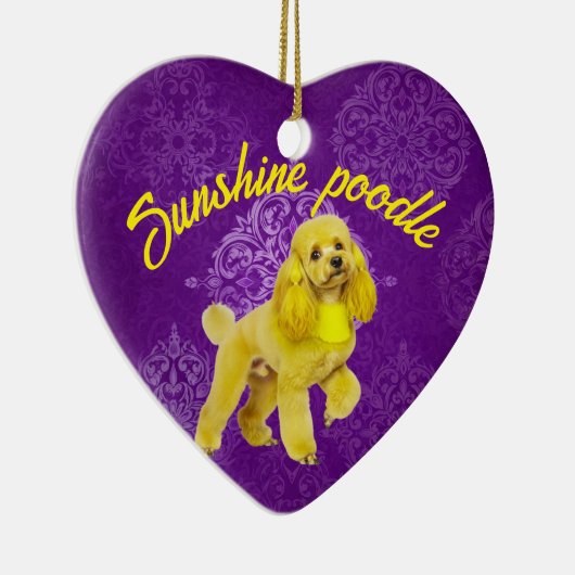 Aangepaste Poodle Hart Ornament - Een Zoete Cadeau (Rechts)