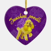 Aangepaste Poodle Hart Ornament - Een Zoete Cadeau (Voorkant)
