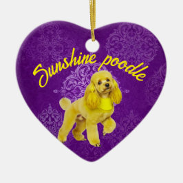 Aangepaste Poodle Hart Ornament - Een Zoete Cadeau