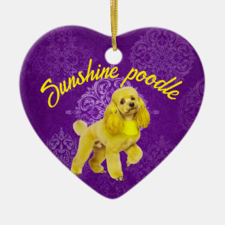 Aangepaste Poodle Hart Ornament - Een Zoete Cadeau