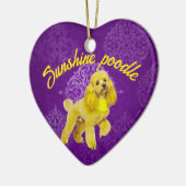 Aangepaste Poodle Hart Ornament - Een Zweet Cadeau (Links)