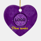 Aangepaste Poodle-hartornament - Een leuke cadeau  Keramisch Ornament (Achterkant)