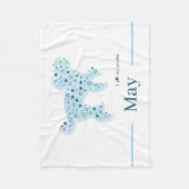 Aangepaste Poodle | Knuffelige Hond Moeder Fleece  Deken (Voorkant)