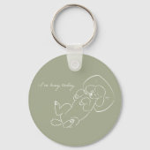 Aangepaste Poodle-sleutelhanger - Grappig Ik ben d Sleutelhanger (Voorkant)