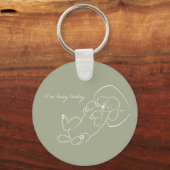 Aangepaste Poodle-sleutelhanger - Grappig Ik ben d Sleutelhanger (Voorkant)