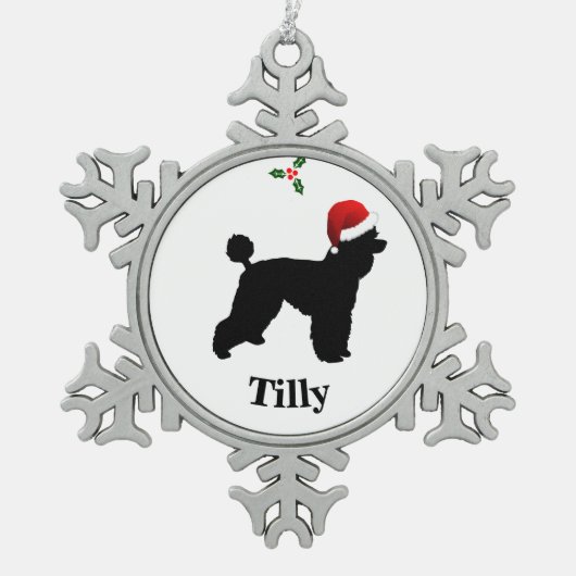Aangepaste pool tin sneeuwvlok ornament (Voorkant)