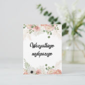 Aangepaste Poolse verjaardagskaart (Staand voorkant)