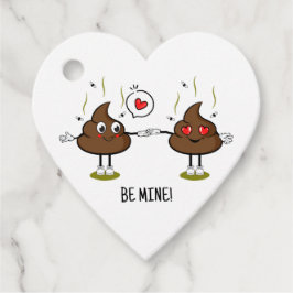 Aangepaste poop Emoji Love Couple Bedankjes Labels