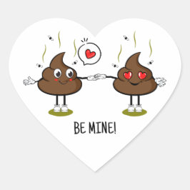 Aangepaste poop Emoji Love Couple Hart Sticker