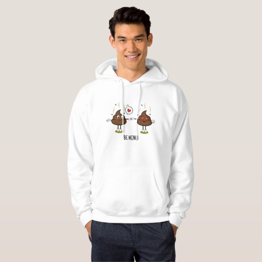 Aangepaste poop Emoji Love Couple Hoodie (Voorkant volledig)