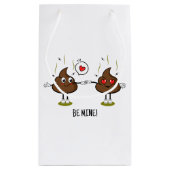 Aangepaste poop Emoji Love Couple Klein Cadeauzakje (Achterkant)