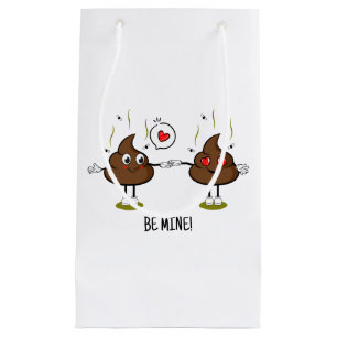 Aangepaste poop Emoji Love Couple Klein Cadeauzakje