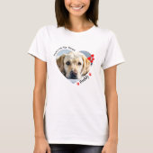 Aangepaste Pootafdruk op mijn hart Hond Liefhebber T-shirt (Voorkant)
