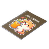 Aangepaste Pootjes en Refresh Cute Kat Ontwerp Notitieboek (Linkerzijde)