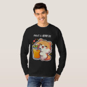 Aangepaste Pootjes en Refresh Cute Kat Ontwerp T-shirt (Voorkant volledig)